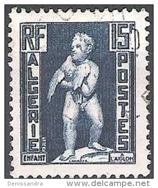 Algerie 1952 Michel 301 O Cote (2005) 0.30 Euro Enfant Avec Oiseau Cachet Rond - Used Stamps