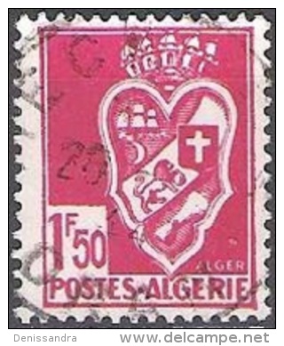 Algérie 1942 Michel 187IIC O Cote (2005) 0.30 Euro Armoirie Alger Cachet Rond - Oblitérés