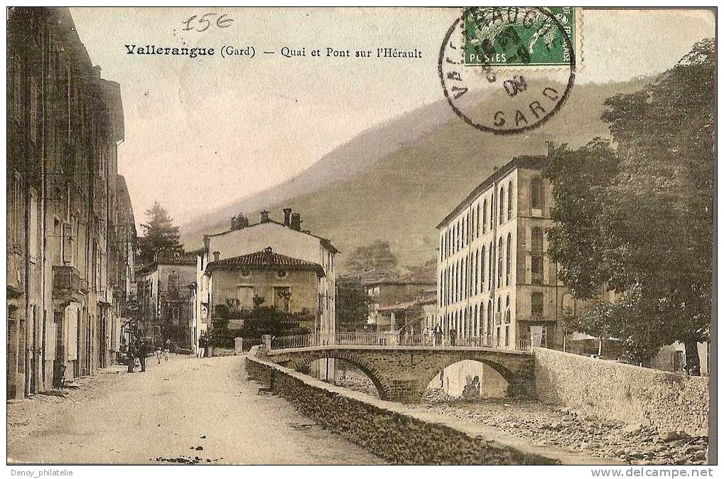 30/ VALLERAGUE / QUAI ET PONT SUR L'HERAULT - Valleraugue