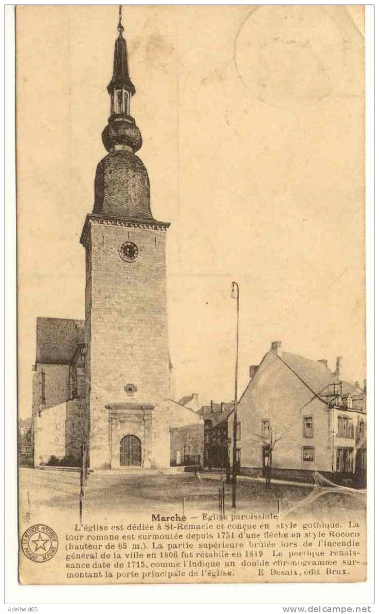 Marche Eglise Paroissiale Ed. Papeterie Moderne Marche, Imp. Desaix Naar Contich - Marche-en-Famenne