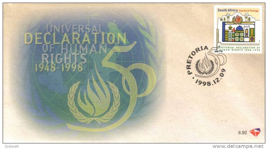 South Africa - 1998 Universal Declaration Of Human Rights FDC # SG 1106 , Mi 1183 - FDC