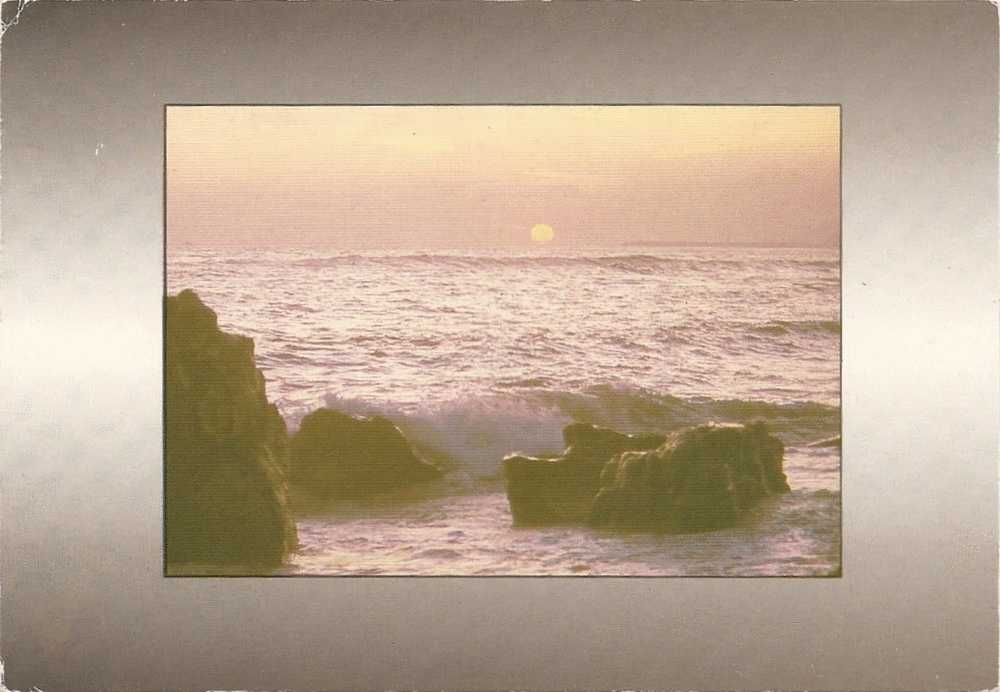 [sans Légende] Coucher De Soleil Sur La Mer Et Les Rochers (posté En 1992 De Barneville-Carteret, Manche) - N° R 639 - Controluce