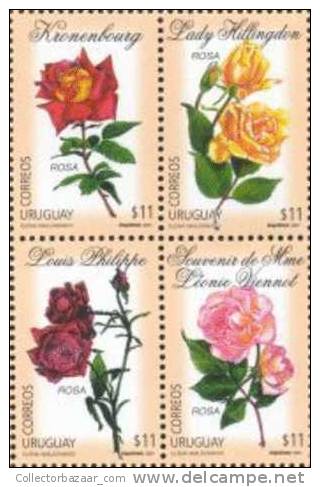 URUGUAY STAMP MNH Sc1915 - ROSES Plant Flower ROSA - Rose