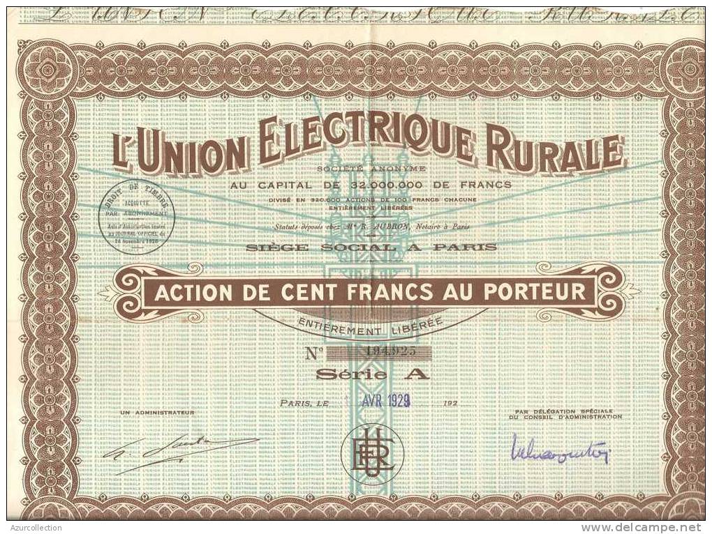 ELCTRIQUE RURALE - Electricity & Gas