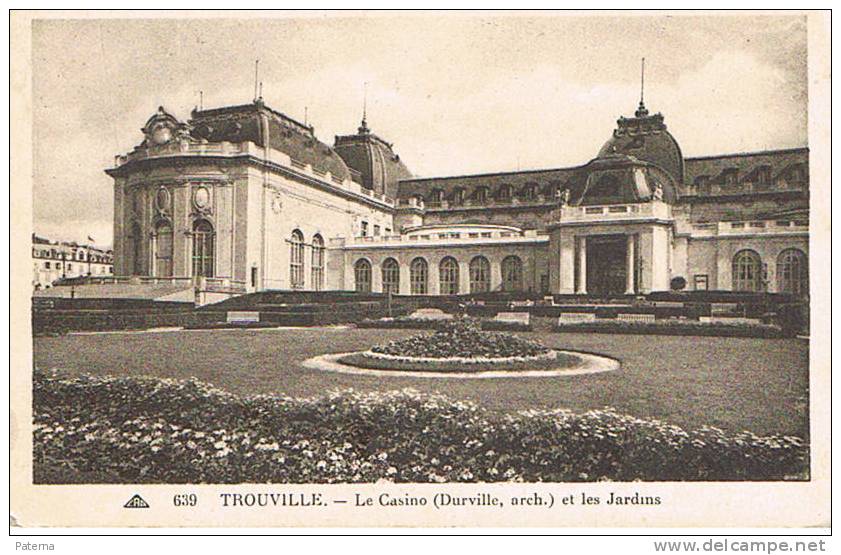 TROUVILLE,CASINO Y JARDIN, ( Francia) , Post Card. Carte Postale - Casinos