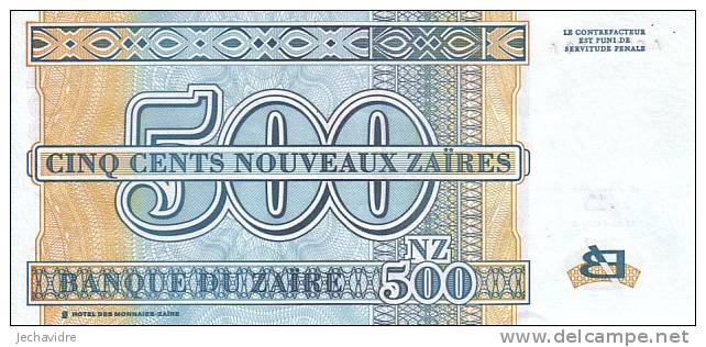 ZAÏRE   500 Nouveaux Zaïres   Daté Du 30-01-1995   Pick 65    ***** BILLET  NEUF ***** - Zaïre