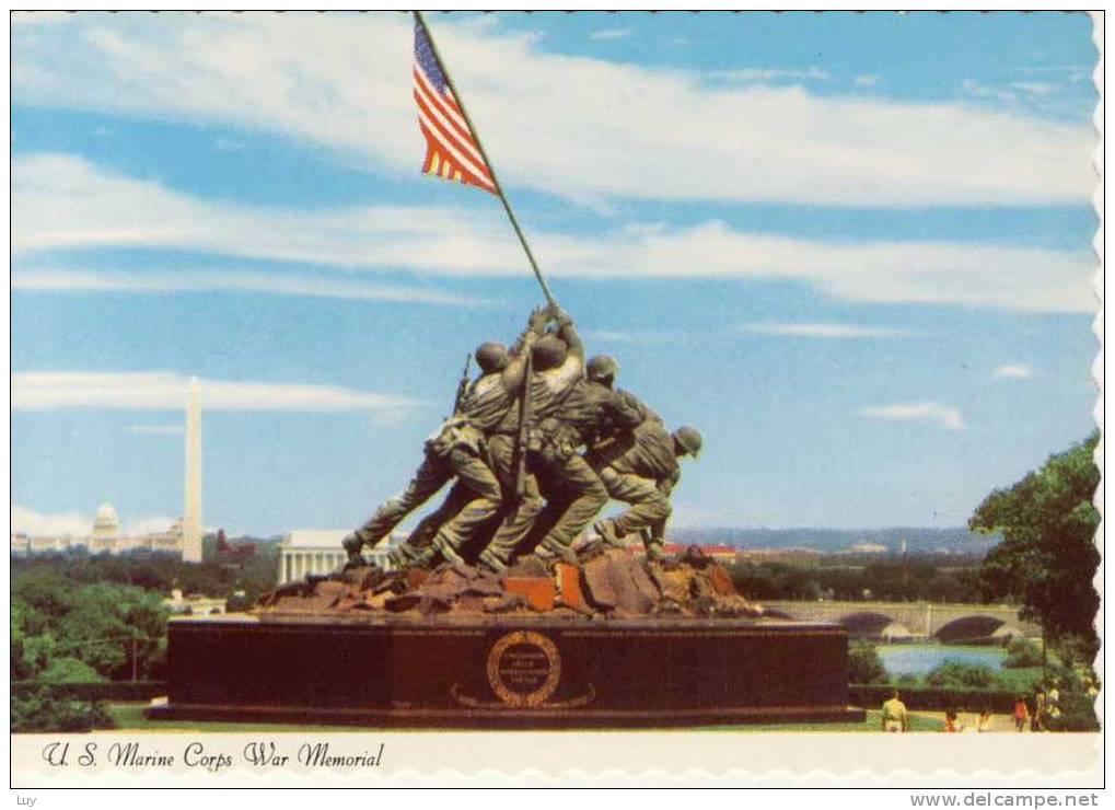 ARLINGTON, Virginia. U.S. Marine Corps War Memorial. Flag  It Is The Largest Sculpture Ever Cast In Bronze - Arlington