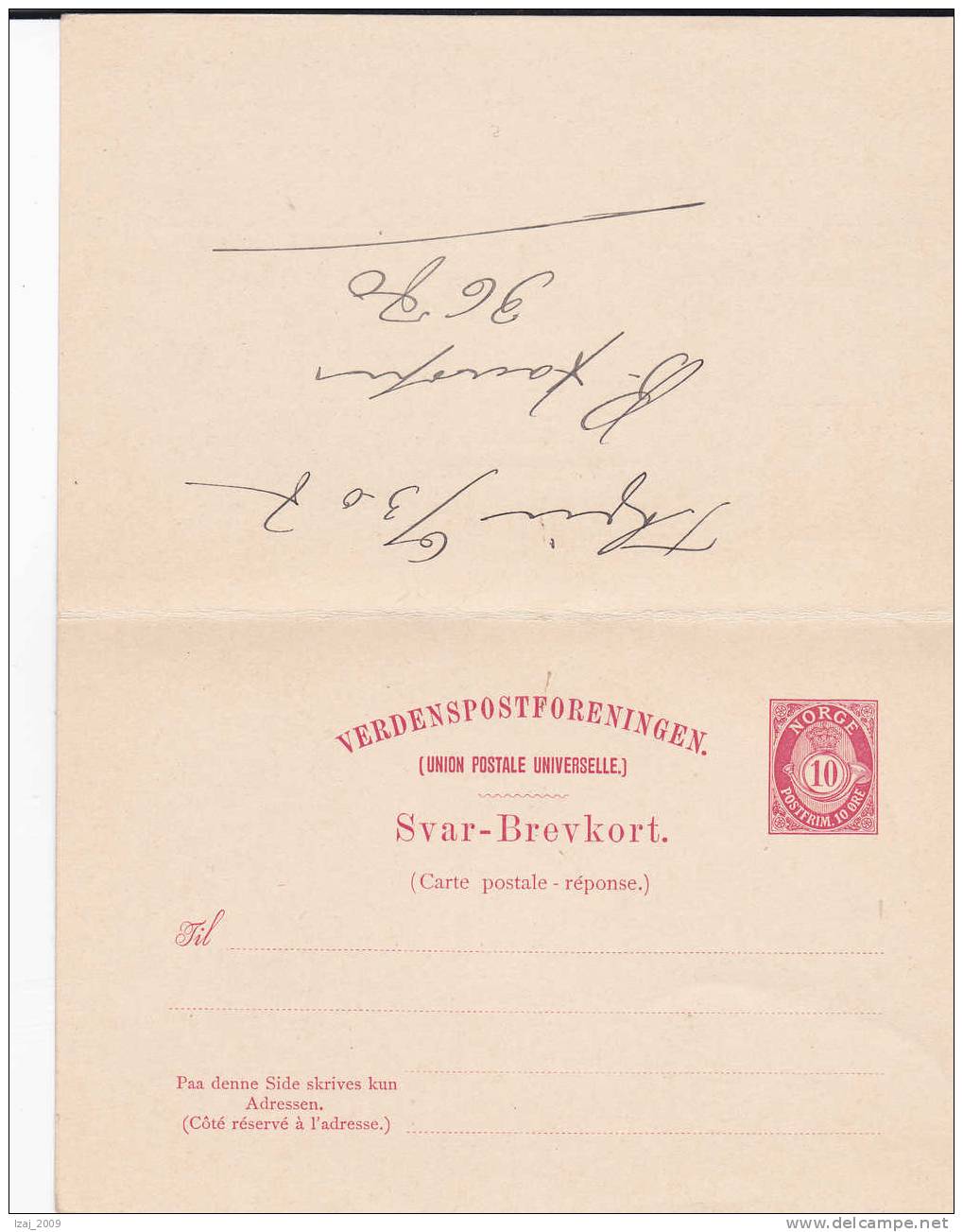 CPRP Mich.P 37(complet)-DEM.càp TRONDHEIM 6.II.1907 V.MALINES(ST.). Sup. - Postal Stationery
