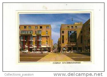 Cp, 95, Gercy-St-Cristophe, La Place Du Marché Et La Mairie, Voyagée - Cergy Pontoise