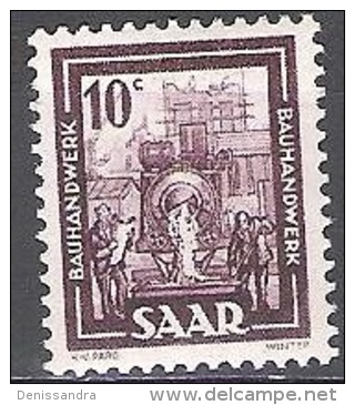 Saar 1949 Michel 272 Neuf ** Cote (2011) 0.40 € Artisanat Pour Les Bâtiments - Unused Stamps