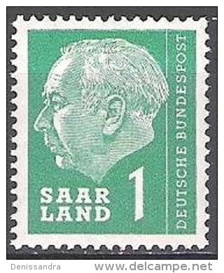 Saarland 1957 Michel 380 Neuf ** Cote (2011) 0.30 Euro Theodor Heuss - Ungebraucht