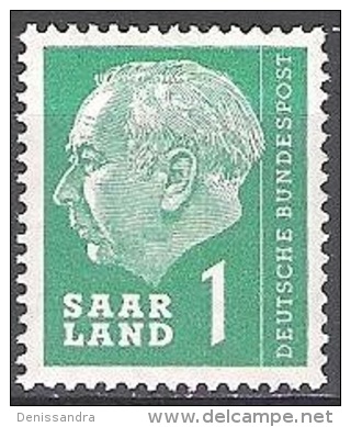 Saarland 1957 Michel 380 Neuf ** Cote (2011) 0.30 Euro Theodor Heuss - Neufs