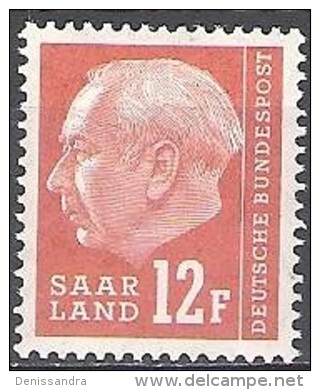 Saarland 1957 Michel 414 Neuf ** Cote (2011) 0.30 Euro Theodor Heuss - Ongebruikt