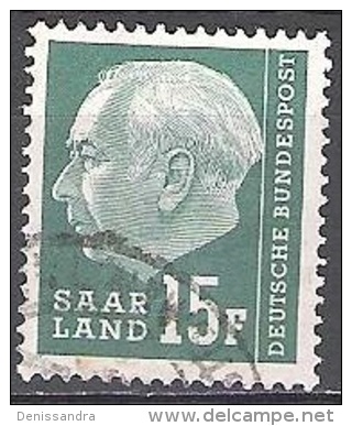 Saarland 1957 Michel 415 O Cote (2011) 0.30 Euro Theodor Heuss Cachet Rond - Gebraucht