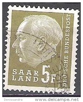 Saarland 1957 Michel 411 O Cote (2011) 0.40 Euro Theodor Heuss Cachet Rond - Oblitérés