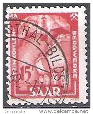 Saar 1949 Michel 281 O Cote (2011) 0.40 € Industrie De Charbons De Pierre Cachet Rond - Used Stamps