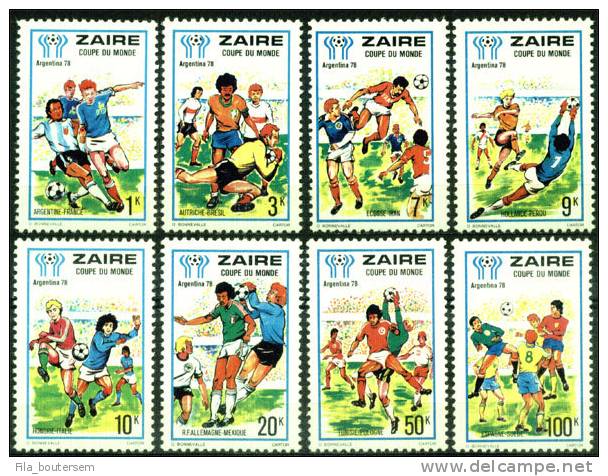 ZAIRE : 07-08-1978 : (MNH) Set 8v : OCB : 928-935  Yvert : 909-916. - Ongebruikt