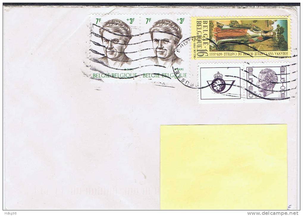 B Belgien 1970 1975 1996 Mi 1615 1817Du 2714 Brief - Storia Postale