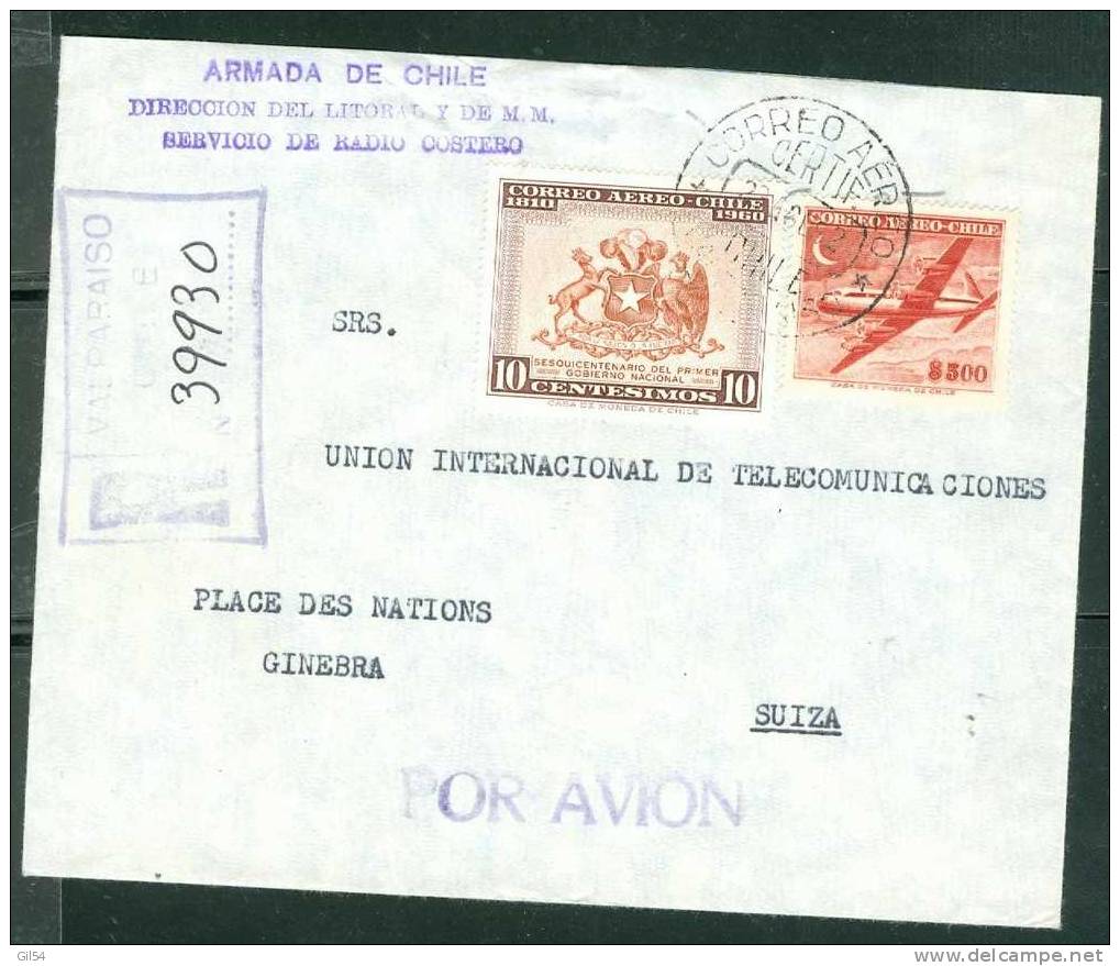 Lettre Du Chili Pour La Suisse En 1962 - AB0402 - Chile