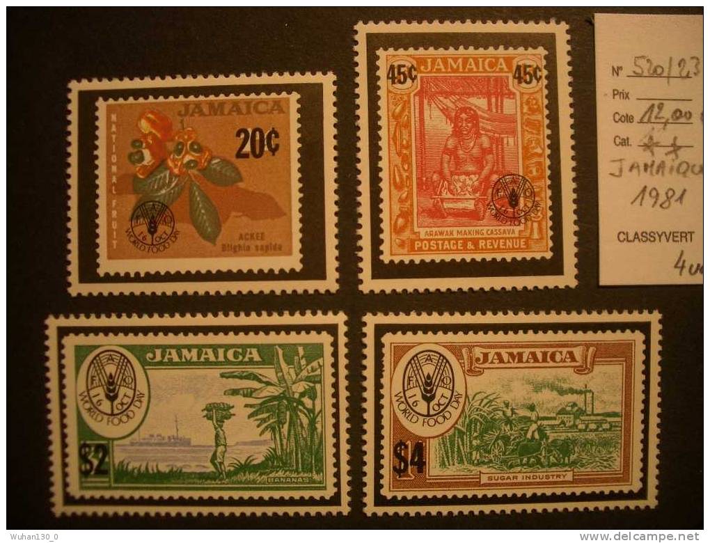 JAMAIQUE  *  *  De  1981   "   Journée Mondiale De L'Alimentation   "   4 Val. Timbre / Timbre - Giamaica (1962-...)