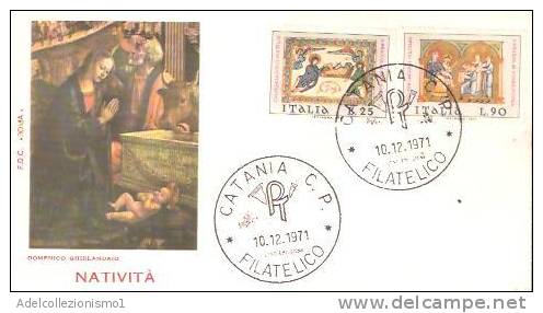 34645)lettera F.d.c. Natività Con 25£+90£ + Annullo - 1971-80: Storia Postale