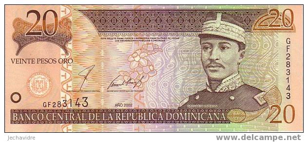 Rép. DOMINICAINE   20 Pesos Oro  Daté De 2002   Pick 169     ***** BILLET  NEUF ***** - Dominikanische Rep.