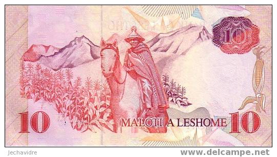 LESOTHO   10 Maloti   Emission De 1990   Pick 11     ***** BILLET  NEUF ***** - Lesotho