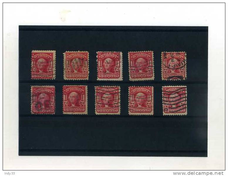 - USA . VARIANTES DU 2 CENTS WASHINGTON 1903 - Used Stamps