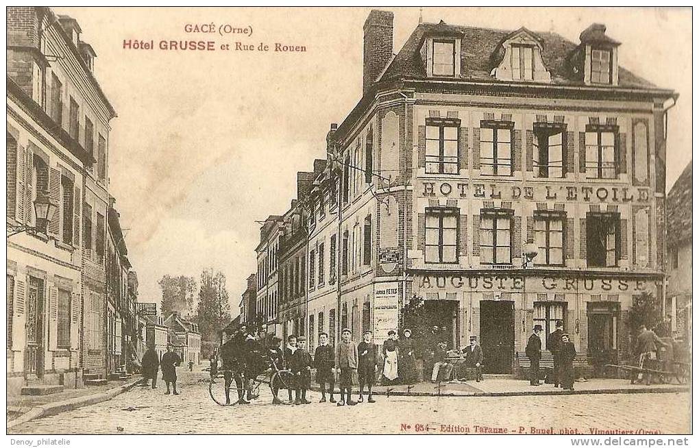 61/ GACE / HOTEL GRUSSE ET RUE DE ROUEN - Gace