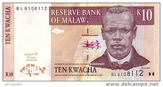 MALAWI   10 Kwacha   Daté Du 01-06-2004   Pick 43     ***** BILLET  NEUF ***** - Malawi