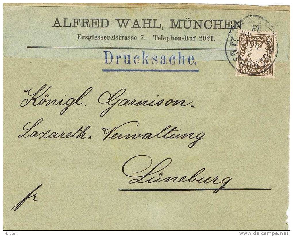 Frontal MUNCHEN (Bayern) 1898.  Drucksache - Covers & Documents