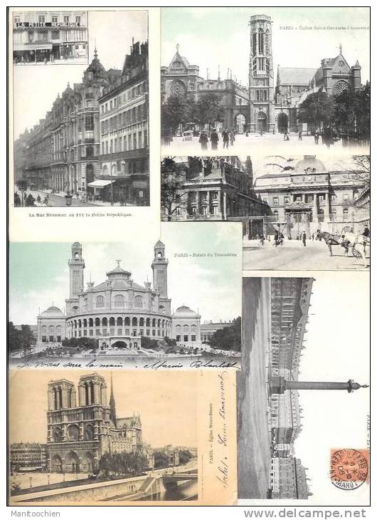 FRANCE PARIS 1 LOT DE 50 CPA - Sets And Collections