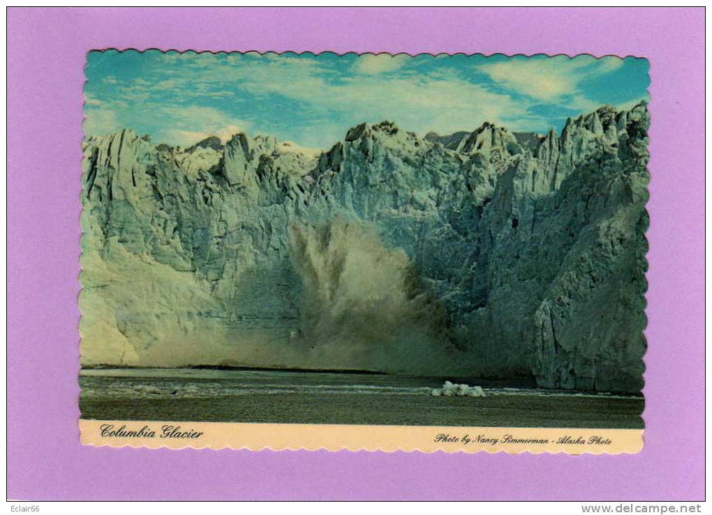 Anchorage The Magnificent Colombia Glacier  Prince William Sound Central Alaska CP Année 1961 - Andere & Zonder Classificatie