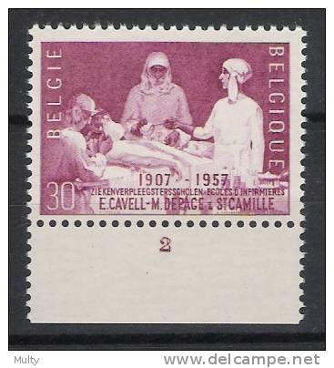 Belgie OCB 1038 (**) Met Plaatnummer 2. - ....-1960