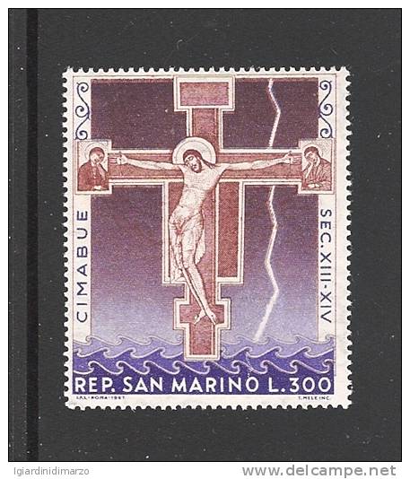 SAN MARINO - 1967:  Valore Nuovo S.t.l. Da Lire 300 - Emissione LA CROCEFISSIONE Del CIMABUE - In Ottime Condizioni. - Unused Stamps