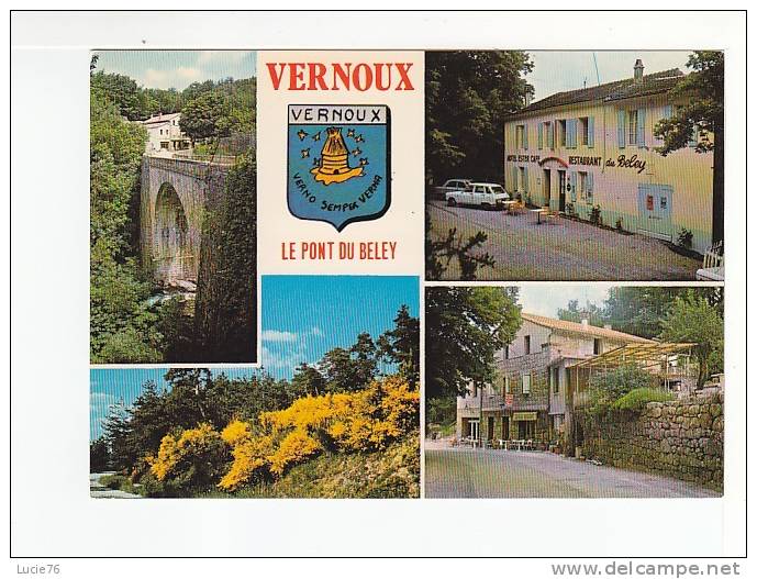 VERNOUX EN VIVARAIS -   4 Vues  Et  Emblème  -   Le Pont Du BELEY  - N° A 86055 - Vernoux