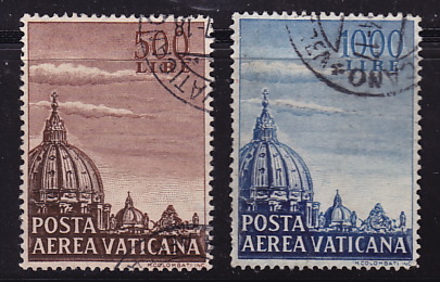 1953  Cupola Della Basilica Di S. Pietro  Sass PA 22-23 - Posta Aerea