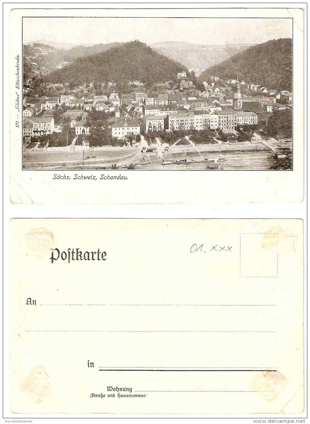 AK Sächs. Schweiz, Schandau. 101 -- Globus" Kötschenbroda. - Bad Schandau