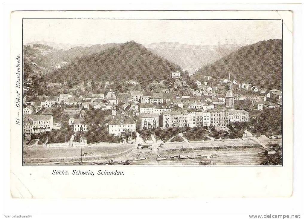 AK Sächs. Schweiz, Schandau. 101 -- Globus" Kötschenbroda. - Bad Schandau