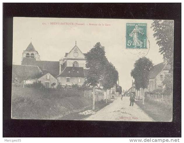 Neuvy-sautour Avenue De La Gare édit.rapin N° 175 Animée Belle Carte - Neuvy Sautour