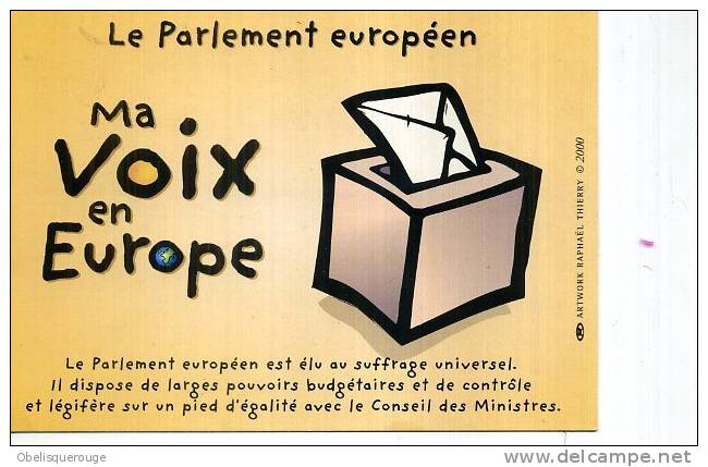 PARLEMENT EUROPEN MA VOIX EN EUROPE URNE  2000 - Evènements