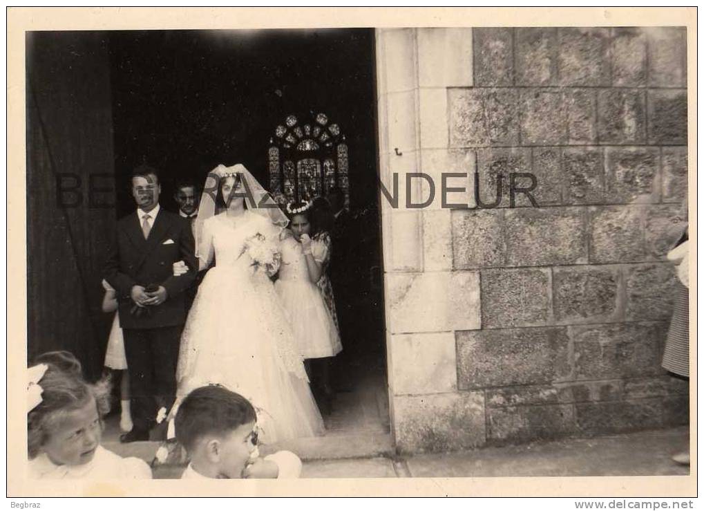 ILE D OLONNE     PHOTO AMATEUR 12 Cm / 8,5 Cm MARIAGE  RENE JACQUELINE 1959 - Autres & Non Classés