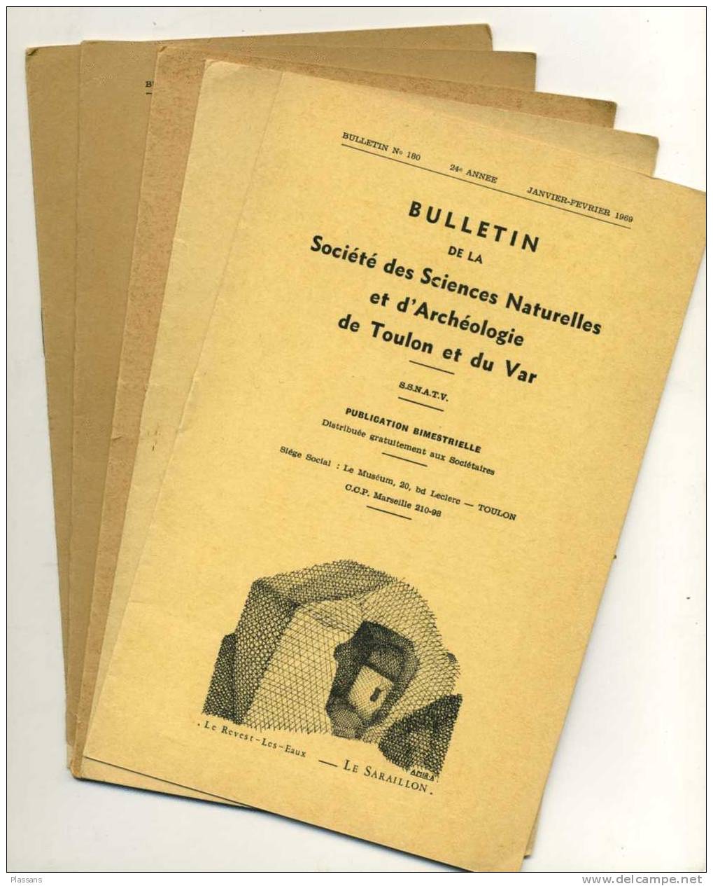 Bulletins  Sté Des Sciences Naturelles Et D'Archéologie De Toulon Et Du Var . 1969 - Provence - Alpes-du-Sud