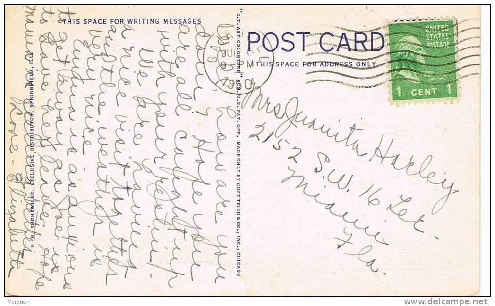 1169. Postal CAIRO (illinois) 1950 A Florida. Arsenal - Storia Postale