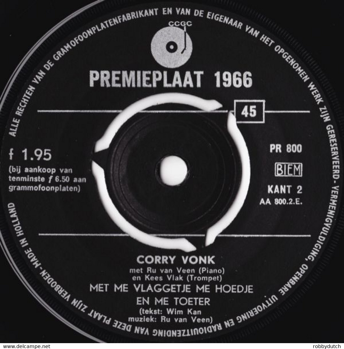 * 7" *  WIM KAN - 'K STOND D'R BIJ EN IK KEEK D'R NAAR (Premieplaat 1966 Ex-!!!) - Humor, Cabaret