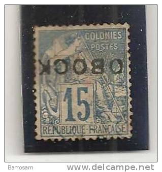 Obock1892: Yvert 15A Used Inverted Overprint - Altri & Non Classificati