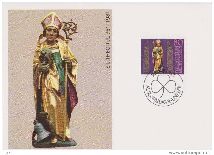 LIECHTENSTEIN 1981 ST THEODUL - Cartes-Maximum (CM)