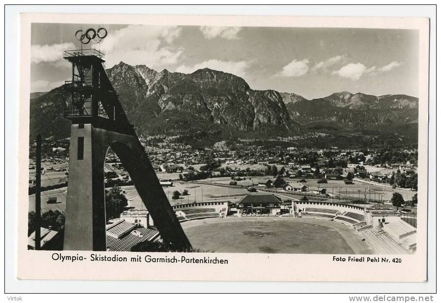 STADE - STADIUM  :  Olympia : Skistadion Mit Garmisch Partenkirchen - Autres & Non Classés