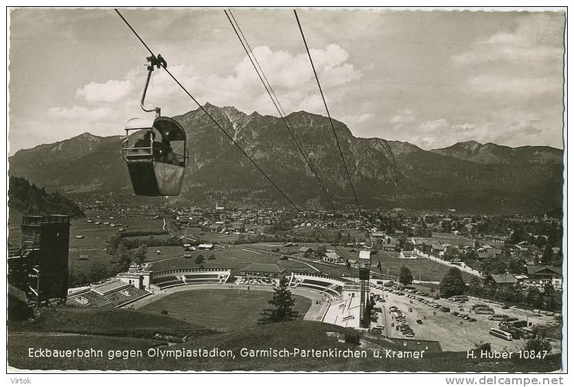 STADE - STADIUM  : Garmisch Partenkirchen : Eckbauerbahn Gegen Olympiastadion - Autres & Non Classés