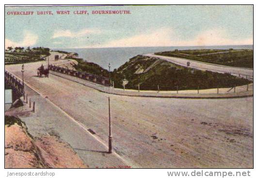 OVERCLIFFE DRIVE - West Cliff -Bournemouth DORSET (was Hampshire) - Bournemouth (depuis 1972)